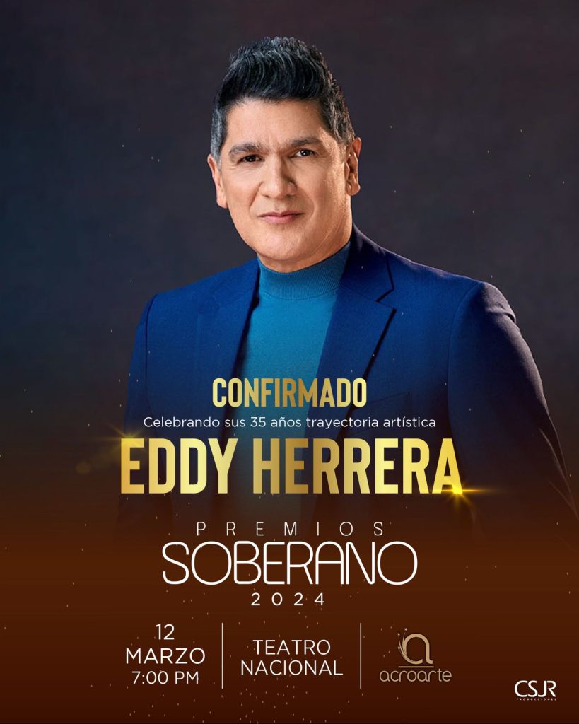 Eddy Herrera celebrará sus 35 años en la música en Premios Soberano 2024